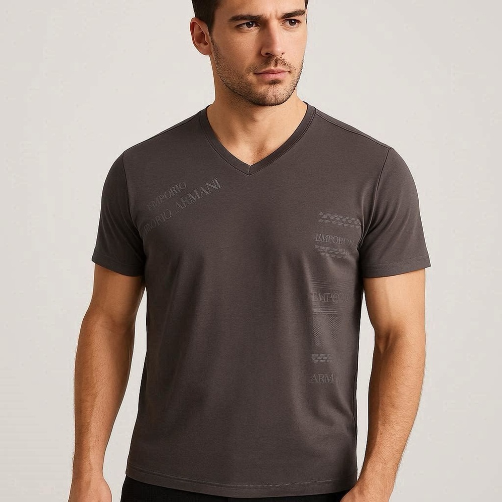 Giorgio Armani Men's Charcoal Tee